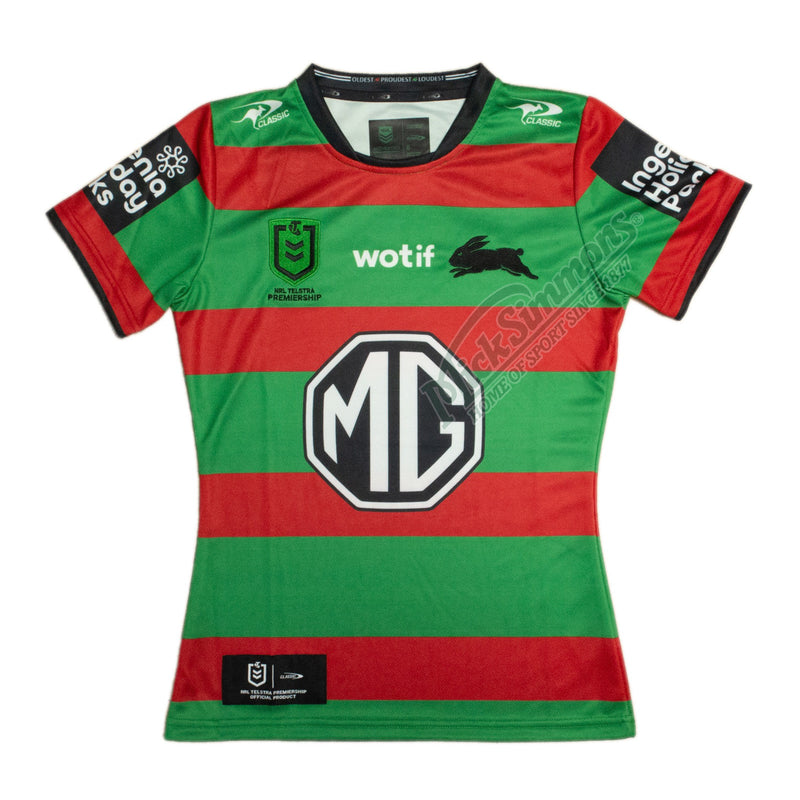 South Sydney Rabbitohs 2025 Womens Home Jersey NRL Rugby League by Classic - new