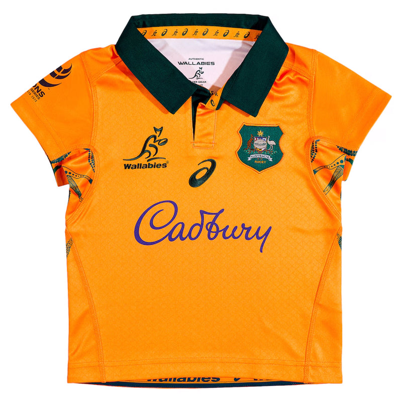 Wallabies 2025 Lions Tour Infant Toddler's Replica Home Jersey Rugby Union by Asics - new