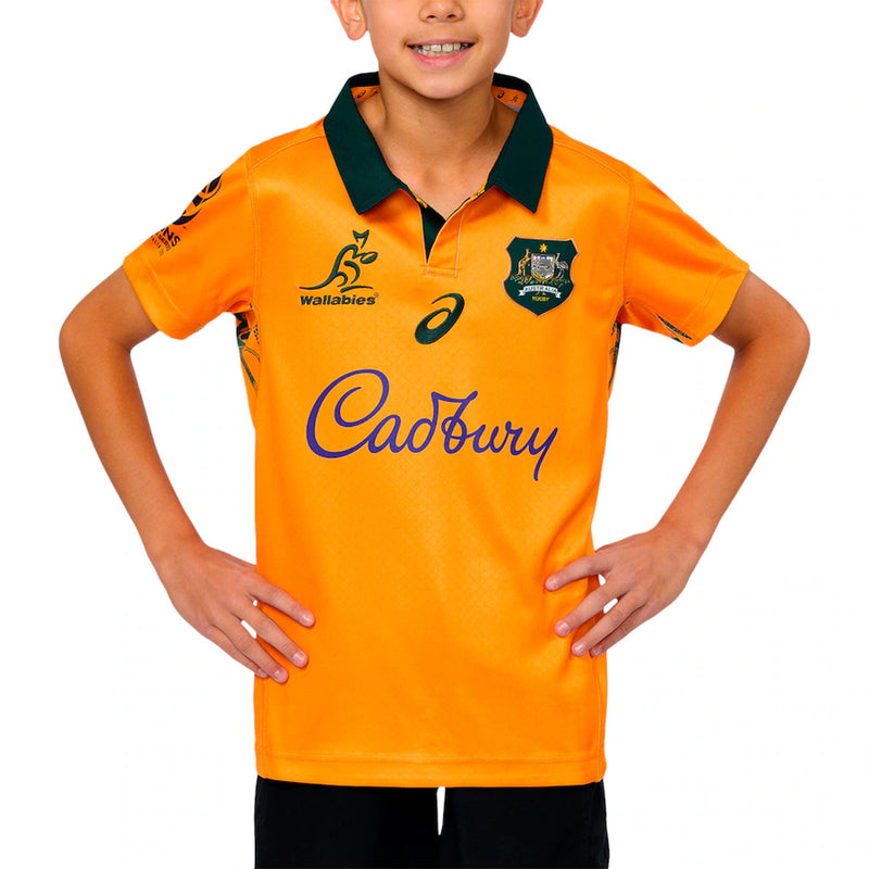 Wallabies 2025 Lions Tour Kids Youth Replica Home Jersey Rugby Union by Asics - new