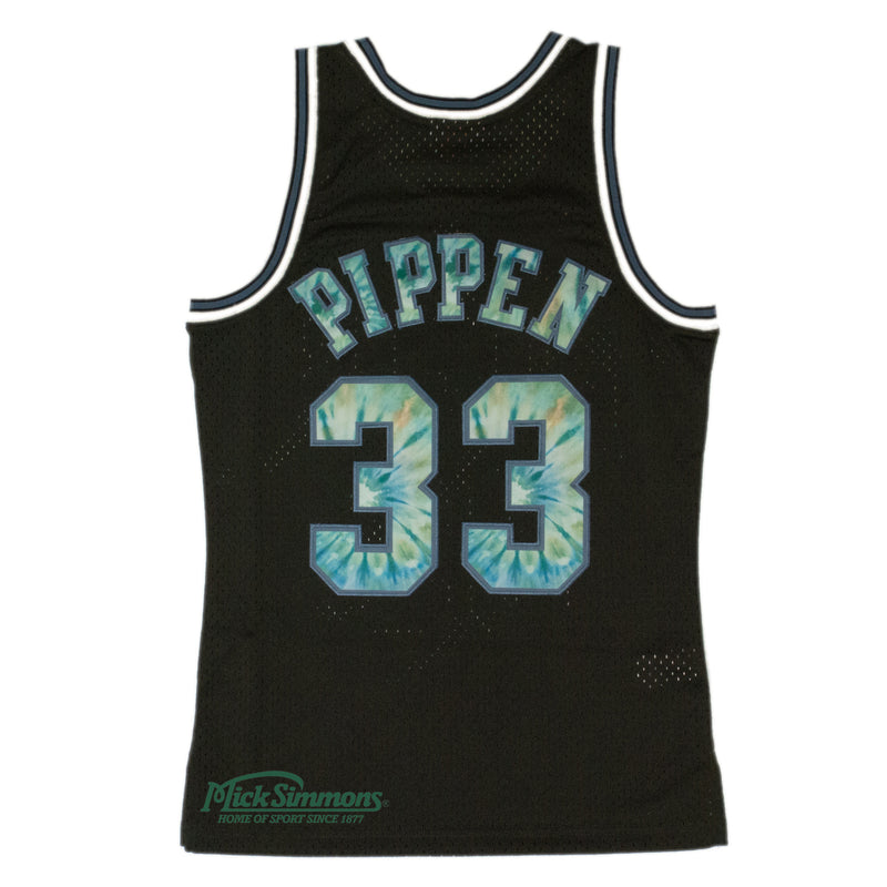 Chicago Bulls Scottie Pippen 33 1997-98 TYE DYE Logo Swingman Jersey by Mitchell & Ness - Black - new