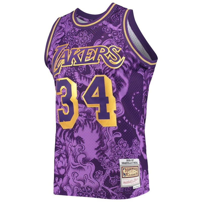 Mitchell Ness Lunar New Year 4.0 Lakers Mesh BP Jersey 