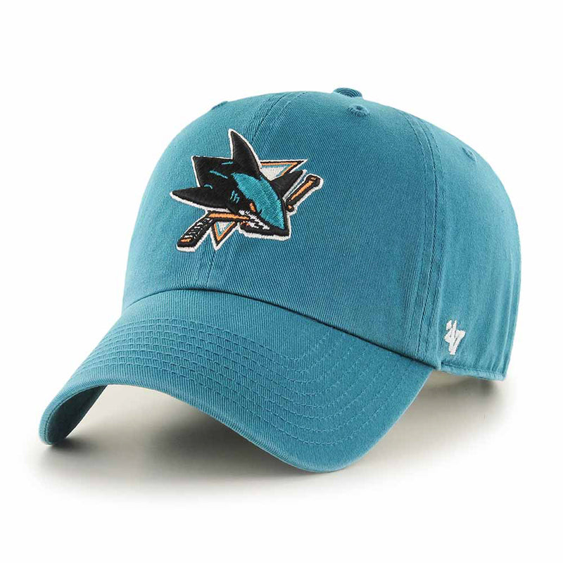 San Jose Sharks Dark Teal '47 CLEAN UP NHL Cap Strapback Cap by 47 - new