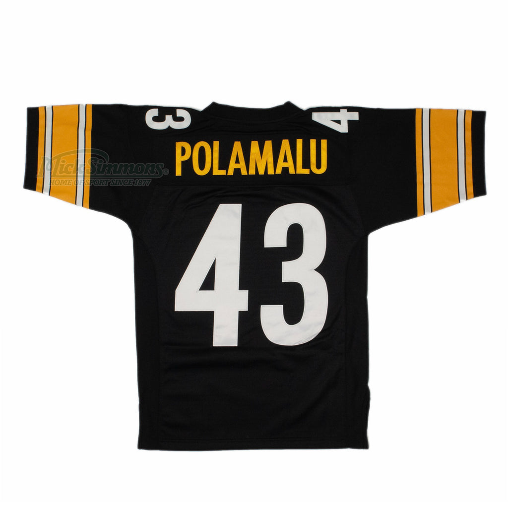 Steelers Troy Polamalu #43 Mitchell & Ness Men's Replica Limited Split Jersey - XL